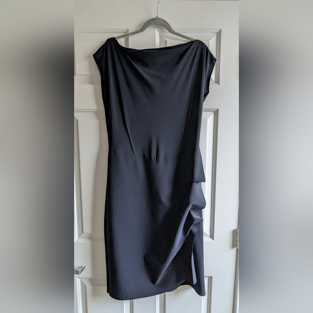 Chiara Boni La Petite Robe Navy Boatneck Cocktail Dress, IT Size 50, US …